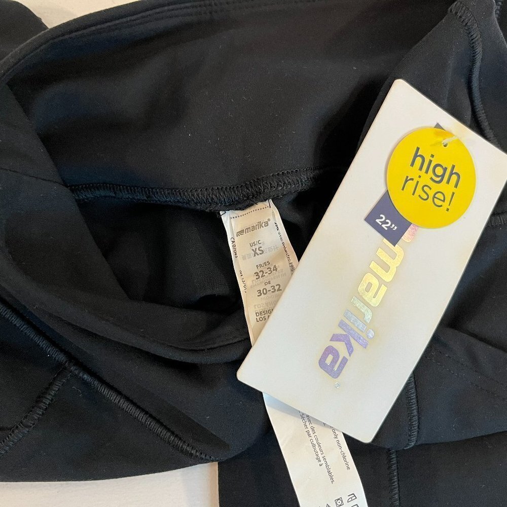 Marika Women's Black High Rise 22" Cropped Leggings - Size XS - NWT - Picture 5 of 5